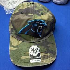 ‘47 Brand Carolina Panthers Unisex Adjustable Logo Hat Cap Camo / Tan